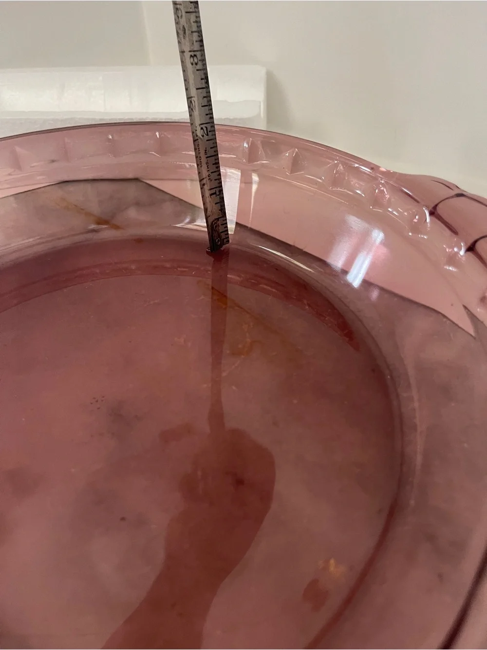 Vintage Pyrex Pie Pan Cranberry Purple Glass 10”x 1.5